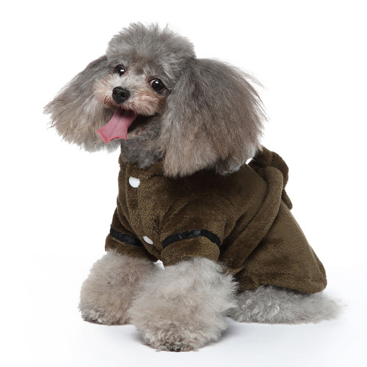 Coral Fleece Pet Bathrobe and Towel